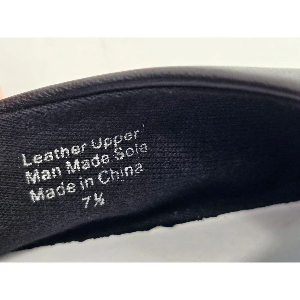 Jewel Badgley Mischka Taylore Flats Womens 7.5 Black Matte Leather Knot - New